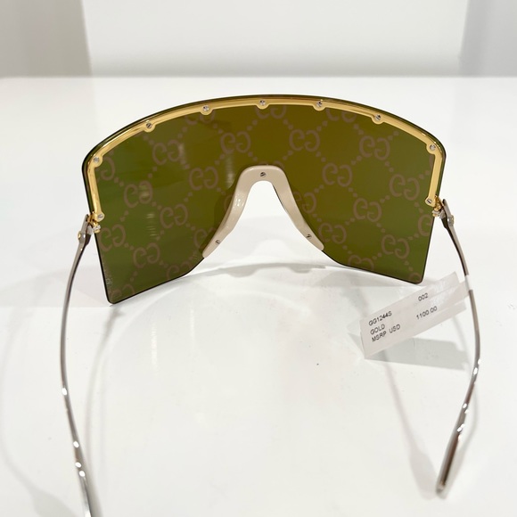 GUCCI Parade Runway Mask-Frame Metal Sunglasses main image 7